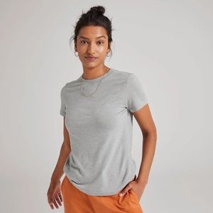 Allbirds Sea Tee Medium Gray  Crew Neck Womens Size M Classic Fit